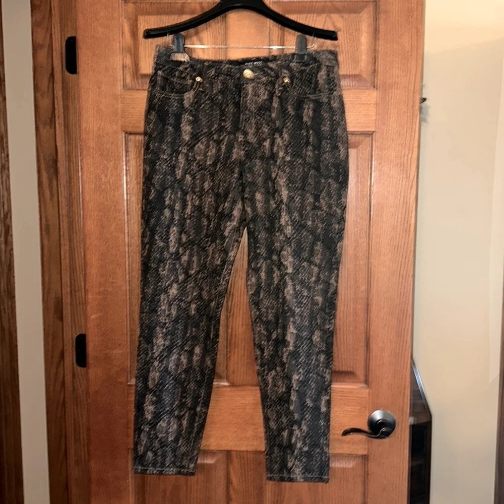 Nine West Snakeskin print jeans